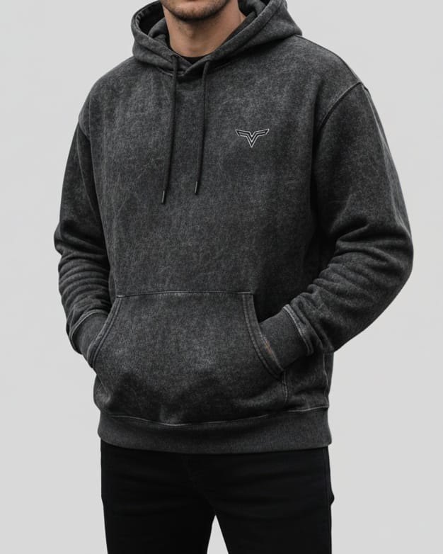 Men's Acid Wash Pullover Hoodie