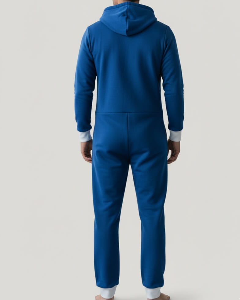 Unisex Comics Superman Jumpsuit Hooded Zipped Fleece All in one Cosplay Costumes Playsuit